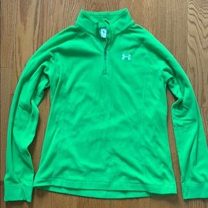 Lime green fleece Under Armour pullover